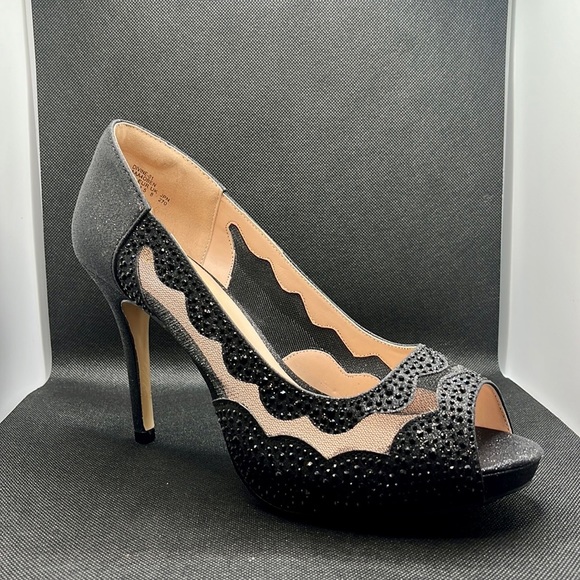 Dream Pairs Open Toe Sequin Heels - Picture 3 of 4